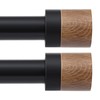 Wood Curtain Rods for Windows 48 to 84 Inches(4-7ft),1 inch