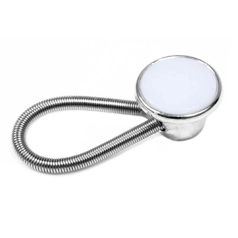 Comfy Clothiers Collar Extender 5-pack - White Metal/Elastic Button Extenders