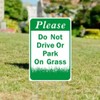 Please Do Not Drive or Park on Grass Yard Sign,8x12