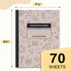 Oucaru Composition Notebook 6 Pack College Ruled, Brown Cover Notebooks