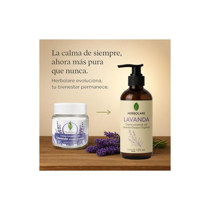 Herbolare Crema Corporal Natural de Lavanda Grosso Orgnica Francesa 125