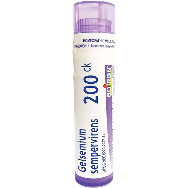 Boiron Gelsemium Sempervirens 200C, 80 Pellets, Homeopathic Medicine for Stage Fright, Apprehension and Fever