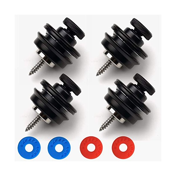 Miwayer Guitar Strap Locks Flat Round Head Heavy Duty Metal