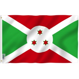 ANLEY Fly Breeze 3x5 Feet Burundi flag - Vivid Color and Fade Proof - Canvas Header and Double Stitched - Burundian Flags Polyester with Brass Grommets 3 X 5 Ft