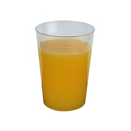 Gastro-Bedarf-Gutheil stabile 80 Trinkbecher Plastikbecher aus Kunststoff PP 0,1 l Durchmesser 5,2 cm Höhe 7,4 cm transluzent unzerbrechlich Mehrwegbecher