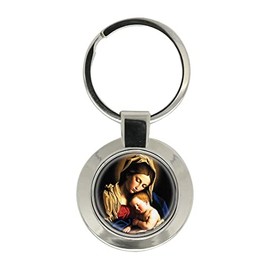 Giftshop UK Holy Mother Mary and Baby Jesus Key Ring