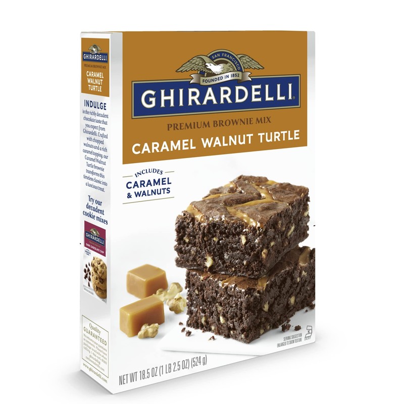 GHIRARDELLI Caramel Turtle Premium Brownie Mix - 18.5 OZ (Pack