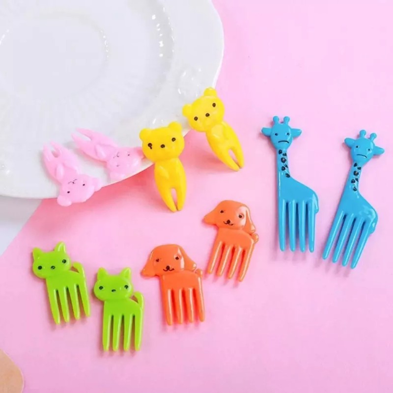 K&H Mini Palillos Tenedores De Animales Bebe Niños 50 Pz