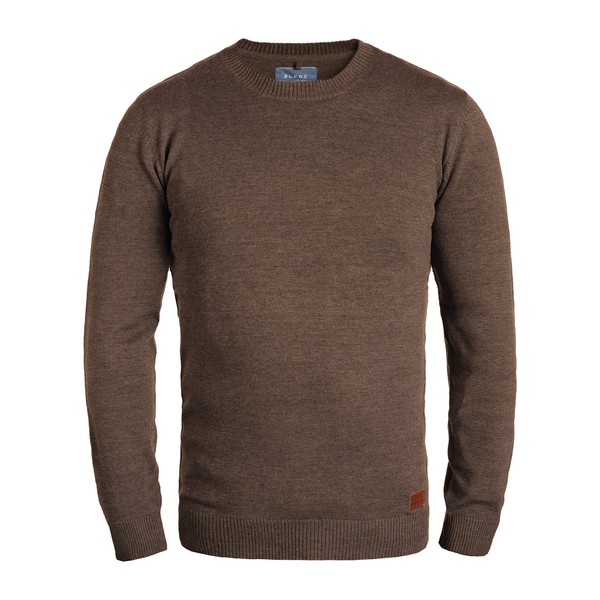 Blend Lars Men's Fine Knit Pullover with Crew Neck and