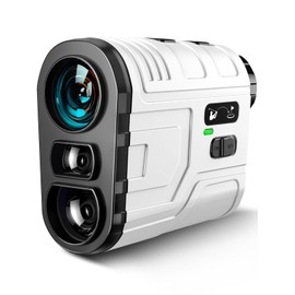 1200 Yards Range Finder Golf with Slope, External Slope Switch for Tournament, 7X Magnification & 0.5s Flag Lock Vibration, Rechargeable Laser Hunting Rangefinder Accessories for Gift,White