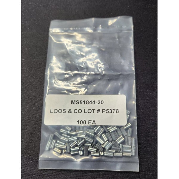 Unbranded ( BAG 100 PCS ) Wire Rope Swaging Sleeve