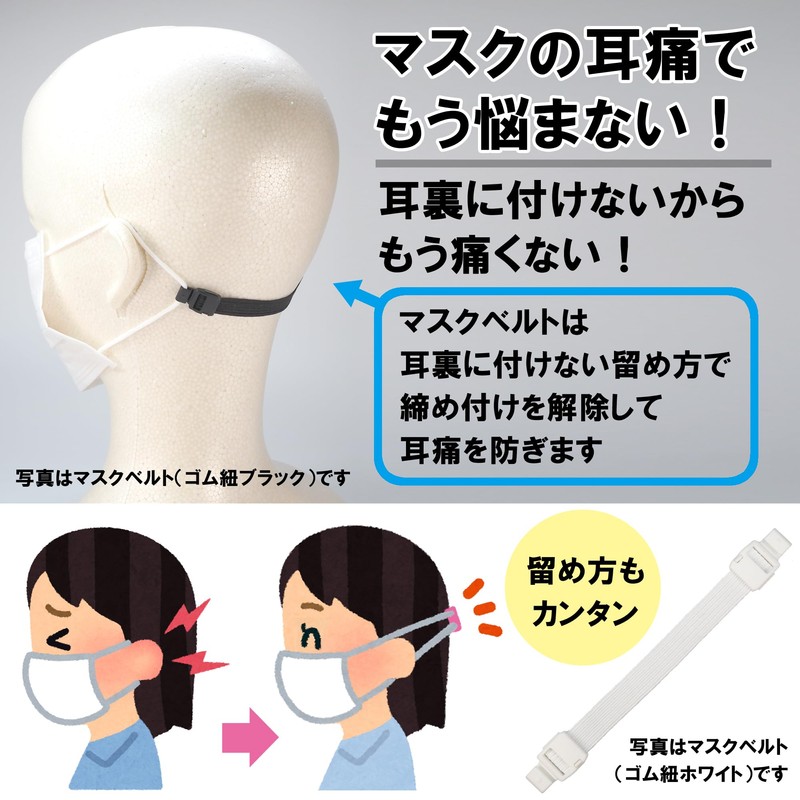 Mono House Mask Belt [Stretchable] Ear Ita Reduction (Made in