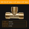 Brass Pipe tee 1/2" male x 1/2" male x 1/2"