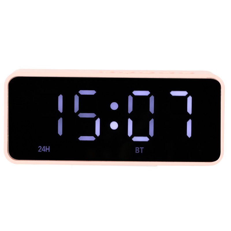 Alarm Clock Bluetooth Speaker Distortion Free USB Charging Mirror Display