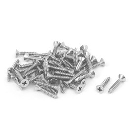 uxcell 3.5mmx19mm 304 Stainless Steel Flat Head Phillips Drive Self Tapping Screw 50pcs