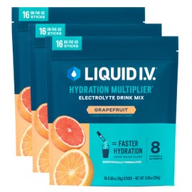 Liquid I.V. Liquid I.V.® Hydration Multiplier - Grapefruit | Electrolyte Powder Drink Mix | 3 Pack (48 Servings)