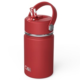 OISIZ Kids Water Bottle with Straw Lid 10oz, Vacuum Insulated 316 Stainless Steel Water Bottles for Kids for School, Leakproof Water Bottle, BPA Free and Keep Cold for 24 Hours