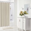 Gibelle Beige Fabric Shower Curtain or Liner, 72x72 Waterproof Shower