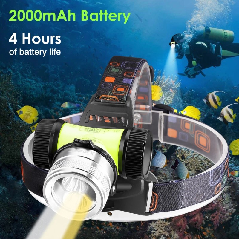 X.store Underwater 262ft Waterproof Scuba Diving Light LED Headlamp Headlight