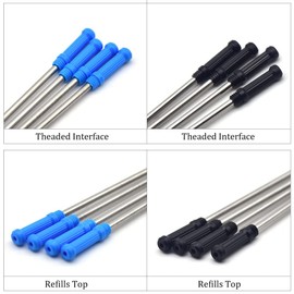 Ballpoint Pen Refill, 4.64 Inch Ballpoint Pen Refills for Diamond Crystal Stylus Pens and Ballpoint Pens with Black and Blue, Pack of 20