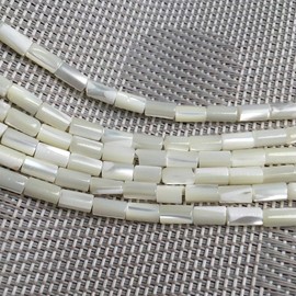 Natural Mother of Pearl Shell Beads,Natural Shell Beads,Cylinder Tube Loose Gemstone Beads for Jewelry Making 5x10mm