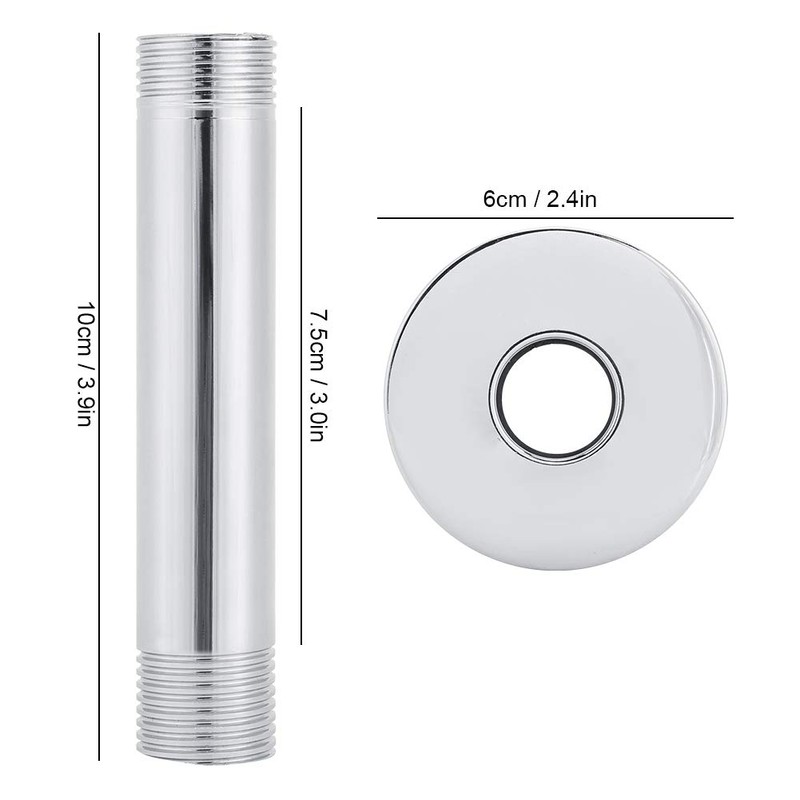 Stainless Steel Shower Arm With Plates For Bathroom And Bath