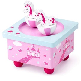 Mousehouse Gifts - Wooden Unicorn Music Box for Children, Charming Nursery Decoration for Boys and Girls