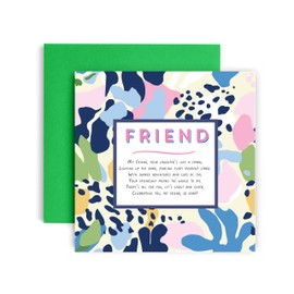 Huxters Friend Birthday Card Female –Sweet Birthday Poem for Best Friend Card for Her Lovely Women - (Friend Poem 1)