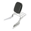 XMT-MOTO Chrome Backrest Sissy Bar W/Luggage rack For Honda Magna