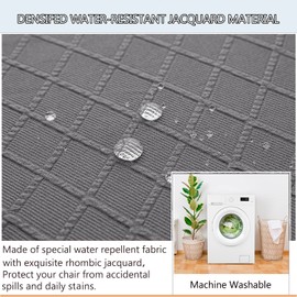 BOGUANG Waterproof XL/Oversized Dining Chair Cover, Parsons Chair Covers(Light Grey, Set of 4(XL))