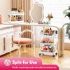 SUNALLY Makeup Cart Organizer with Drawers, Floor Skincare Organizers Vanity