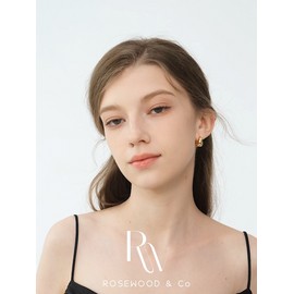 Rosewoodandco Non Tarnish 18k Gold Plated Starburst Light Weight Hoop Earrings -E020