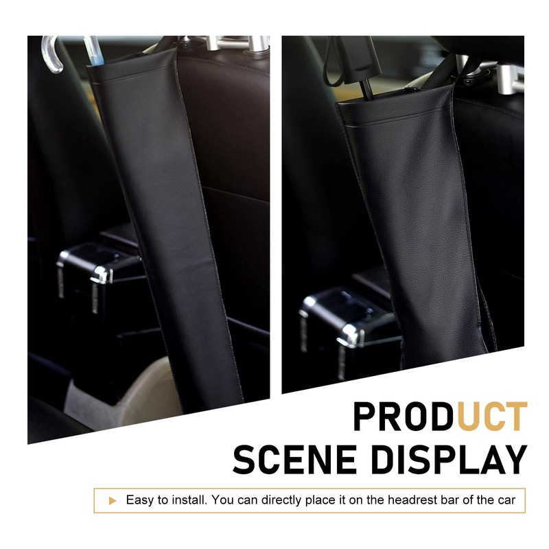 Zigeiya Car Umbrella Storage Bag, Waterproof Faux Leather Organizer with