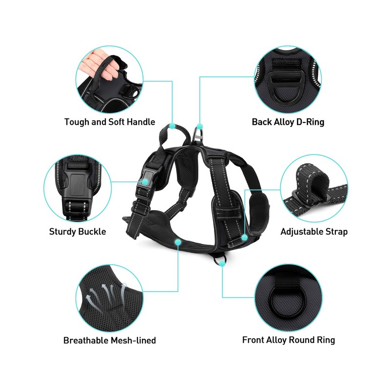 Joytale No Pull Dog Harness Medium Sized Dog, Reflective Pet