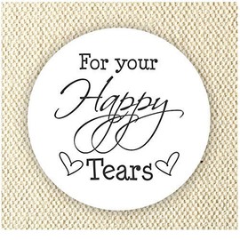 For Your Happy Tears Stickers - Pocket Tissues Stickers - Wedding Stickers - Engagement Party Stickers - Set of 40 stickers