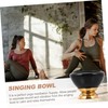 Kisangel 1pc Black Sound Bowl for Meditation and Durable Singing