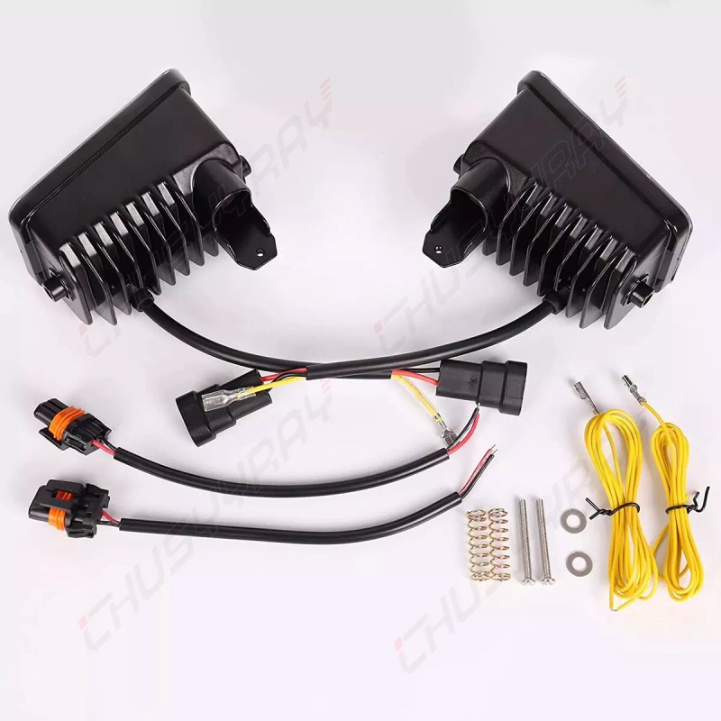 CHUSYYRAY Rectangular LED Fog Lights Assembly Kit For Ford F150