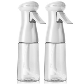 Spray Bottle For Hair, Continuous Mister Sprayer, Ultra Fine Mist Empty Spraying Water Bottles for Hairstyling, Barbers, Salons, Essential Oil Scents, Cleaning, Plants - White&White