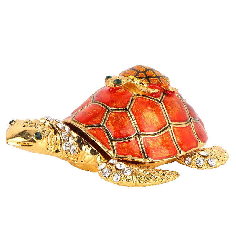 Shiny Diamonds Tortoise Decoration Tortoise Statue Metal Crafts Home Decor