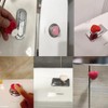 UtySty 4 Pack Toilet Push Button Pusher Heart Shape Adhesive