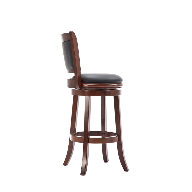 Boraam Augusta Bar Height Swivel Stool, 29-Inch, Cherry
