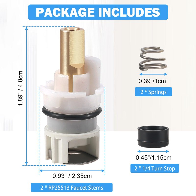 RP25513 Faucet Stem Assembly Compatible with Delta Two Handle Faucet