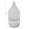 Bloomingville 2-Piece Hand-Blown Glass Stackable Jars with Lids, Clear