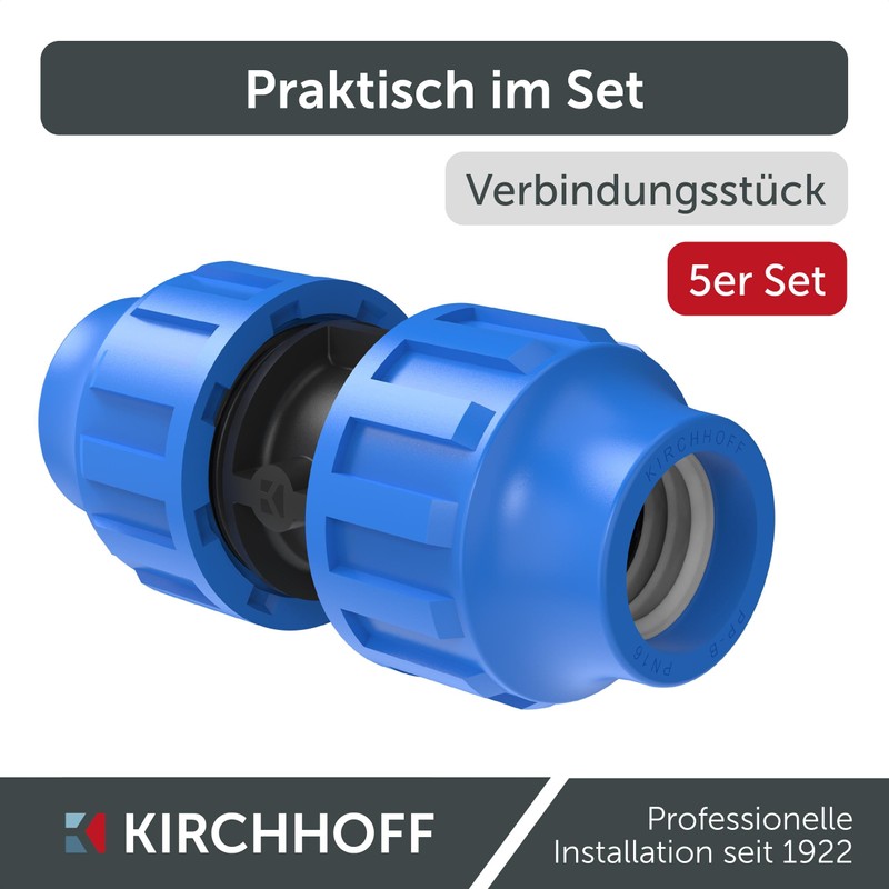 Kirchhoff Fitting Connector Plastic 20 x 20 mm for HDPE