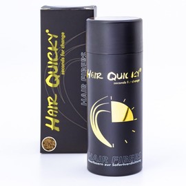 Hair Quicky® Premium Hair Fibres, Pouring Hair, Scattered Hair, Instant Effect on Secret Corners, Partial Bald, Hair Loss and Light Hair, for Men and Women, Natural Keratin, 28 g, Black Brown