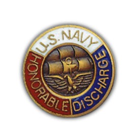 HMC Navy Honorable Discharge Small Lapel Pin - 14232 (9/16 inch)
