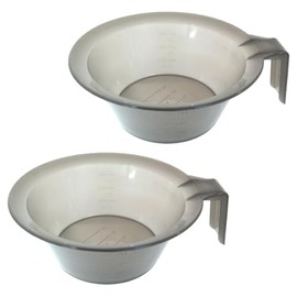 lasenersm 2 Pieces Hair Color Mixing Bowl Hair Color Bowl Hair Dye Bowl Applicator Bowl Plastic Color Mixing Tint Bowls Hair Dyeing Bowls Dyeing Coloring Tool for Home Salon Hairdressing, Gray