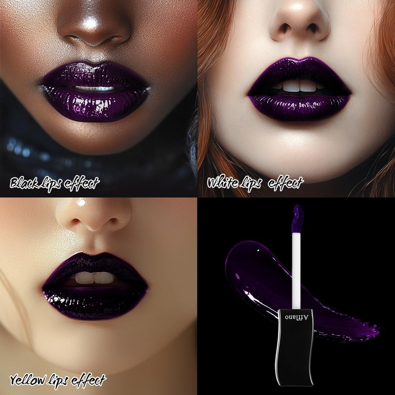 Purple Gothic Lip Gloss - Long-Lasting, Waterproof & Non-Sticky |