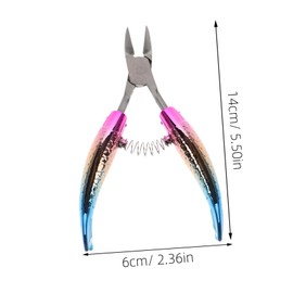 Mikinona Stainless Steel Cuticle Scissors with Stylish Gradient Design Versatile Nail Trimmer Tool for Men Women for Home and Salon Use Cuticle Remover