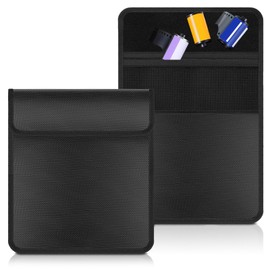 Cosblank 2 Pieces Filmguard Bag Waterproof Storage Carrying Case Xray Proof Bags Film X-Ray Protector Radiation-resistant Bag for Photographers Tourists Travelers, Black (711-15b Big)